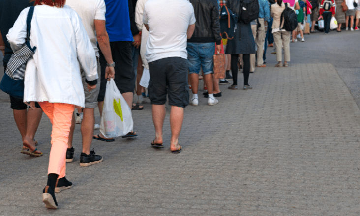 flea market shoppers