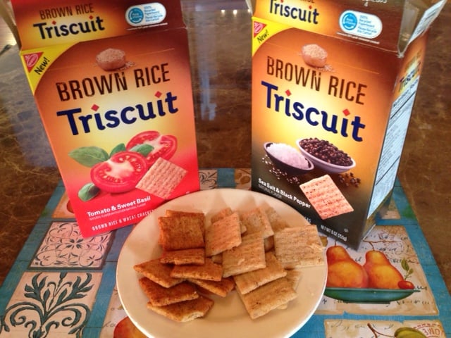  new Triscuit flavors picturing Brown Rice Triscuit boxes