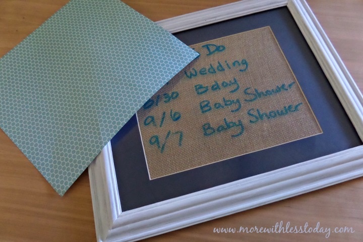 how to make a DIY Dry Erase Board