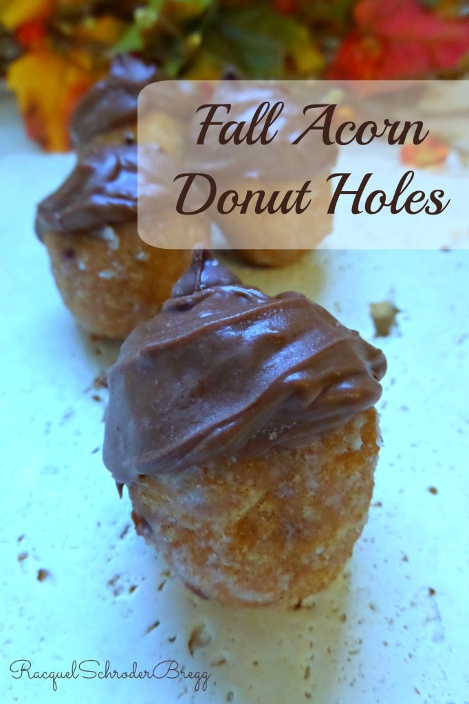 Decorate store-bought donut holes to look like acorns. These easy fall treats will be a hit at a fall celebration. They look adorable.