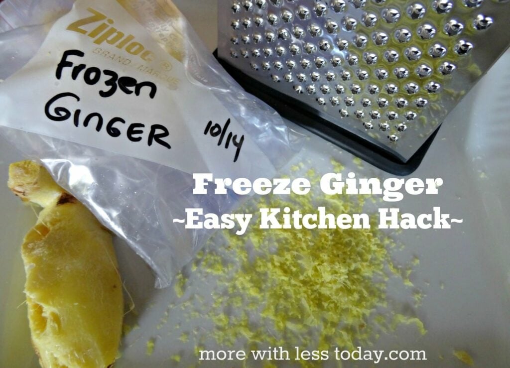 freeze ginger easy kitchen hack