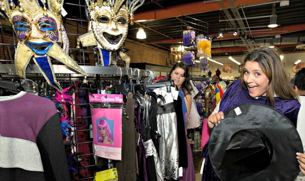 goodwill racks of costumes