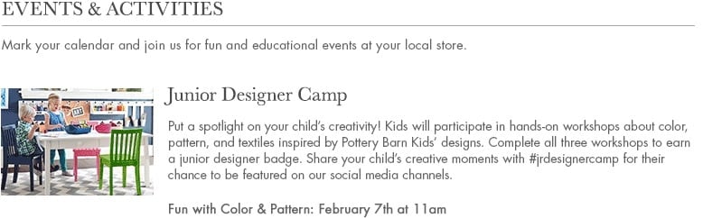 pottery barn junior design camp 2