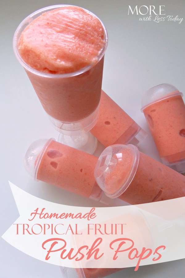 If you are looking for a healthy homemade treat made with fruit, see our Tropical Fruit Push Pops recipe. You can change up the recipe to your taste.