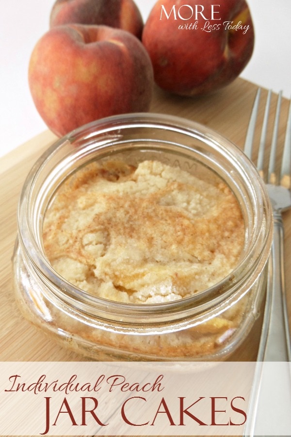 Have you tried making mason jar desserts? See our easy recipe for Individual Peach Jar Cakes which will surprise and delight!