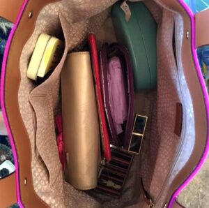Poise inside my purse