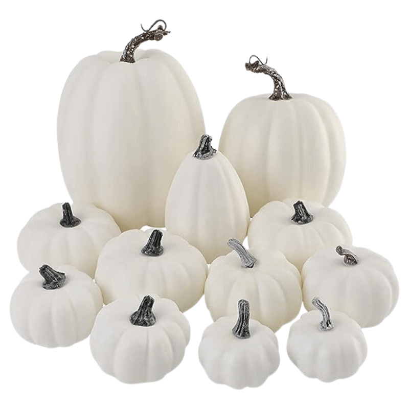 Artificial White Pumpkins