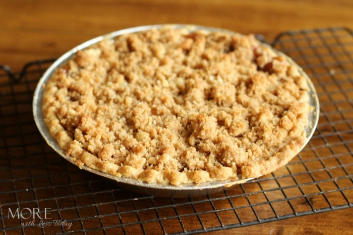 add a salted caramel sauce to a store bought pie