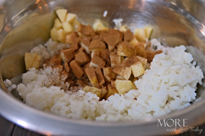 Apple Rice Pudding with Raisins ingredients