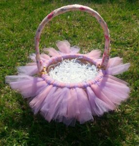 You can DIY a spectacular Easter Basket for your princess with just a few inexpensive items. This will also make a beautiful centerpiece.