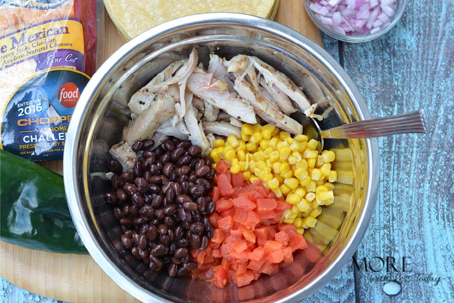 ingredients for 4 Cheese bake recipe in a bowl