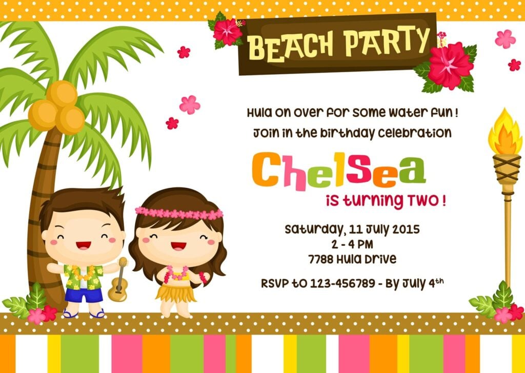 party themes for kids- luau or beach themed party