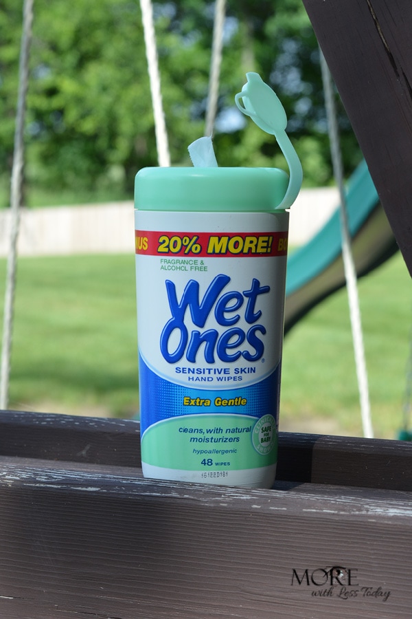 What messy summer adventures are you having? We are surviving our summer adventures with Wet Ones. They are great to always have on hand.