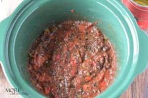 pizza dip made in the crockpot