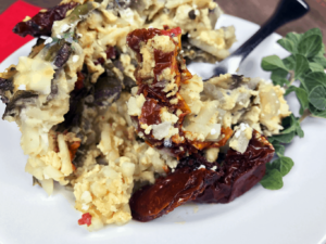 easy recipe for weekend breakfast Slow Cooker Greek Breakfast Casserole Recipe