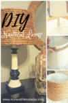 DIY Nautical Lamp &#8211; Add Rope to an Old Lampshade!