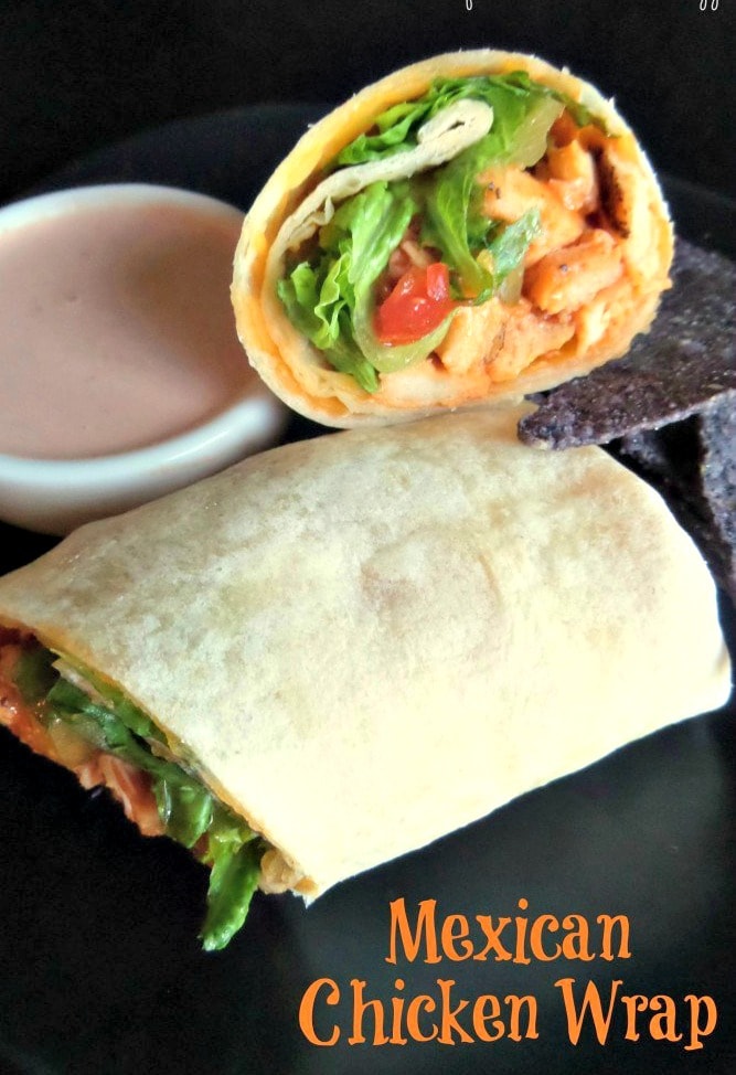 Mexican Chicken Wraps closeup photo