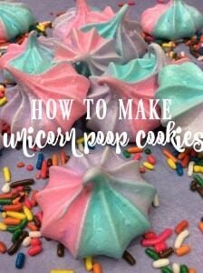 how to make unicorn poop meringue cookies