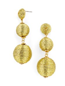 gold statement earrings