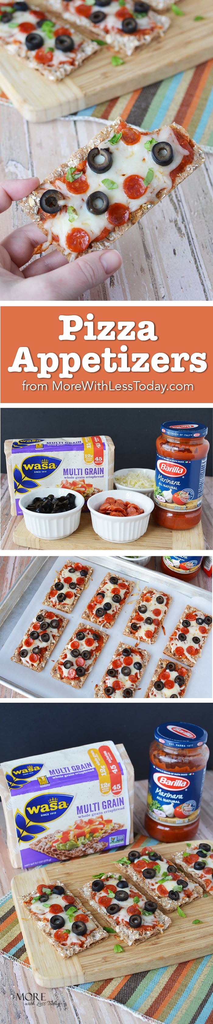 WASA Crispbread Pizza Appetizers- Cooking from Your Pantry