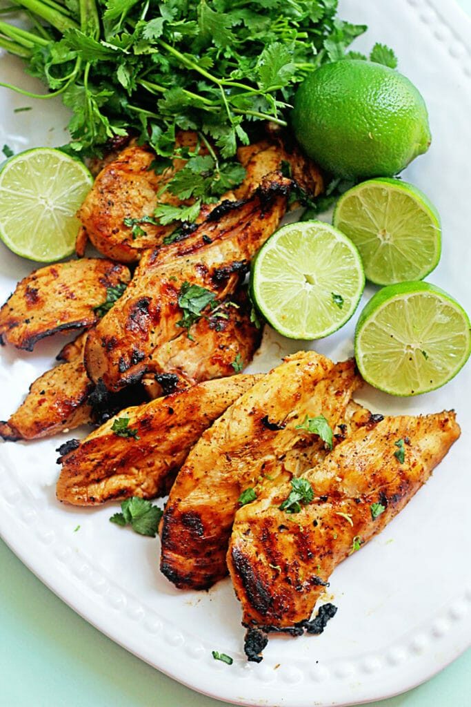 Grilled Tequila Lime Chicken from Grandbaby Cakes