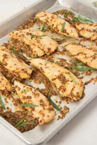 Mustard Baked Chicken Tenders from The Fit Blog