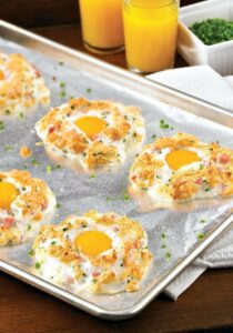 Ham and Cheese Egg Puffs from The Flying Couponer