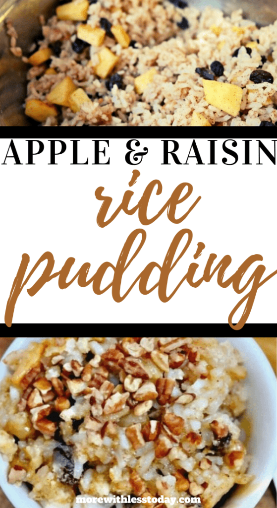 Apple and Raisin Rice Pudding recipe