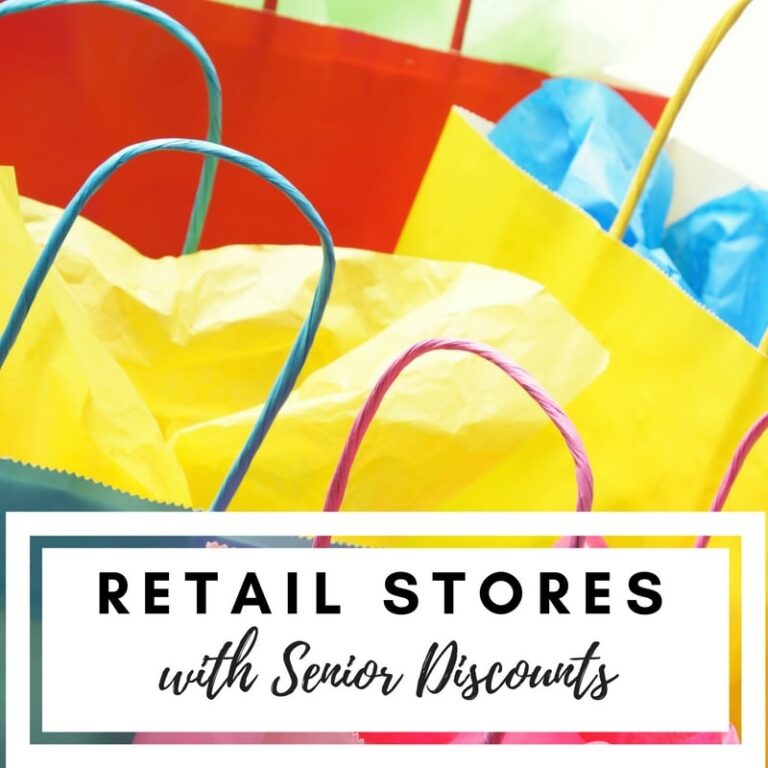 Retail Store Discounts for Seniors & Boomers 2018 Updated List