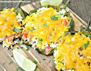 Stuffed Poblano Peppers from Dancing Through the Rain