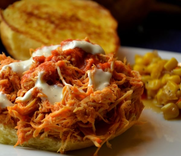 Crockpot Buffalo Chicken Recipe from Wanna Bite