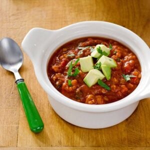 Crock Pot Cauliflower Chicken Chili from Cook Eat Paleo