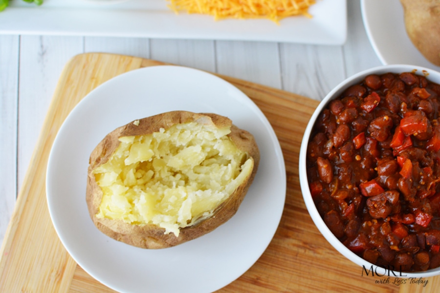 Chili, Beans, and Baked Potato Recipe Game Day Grub