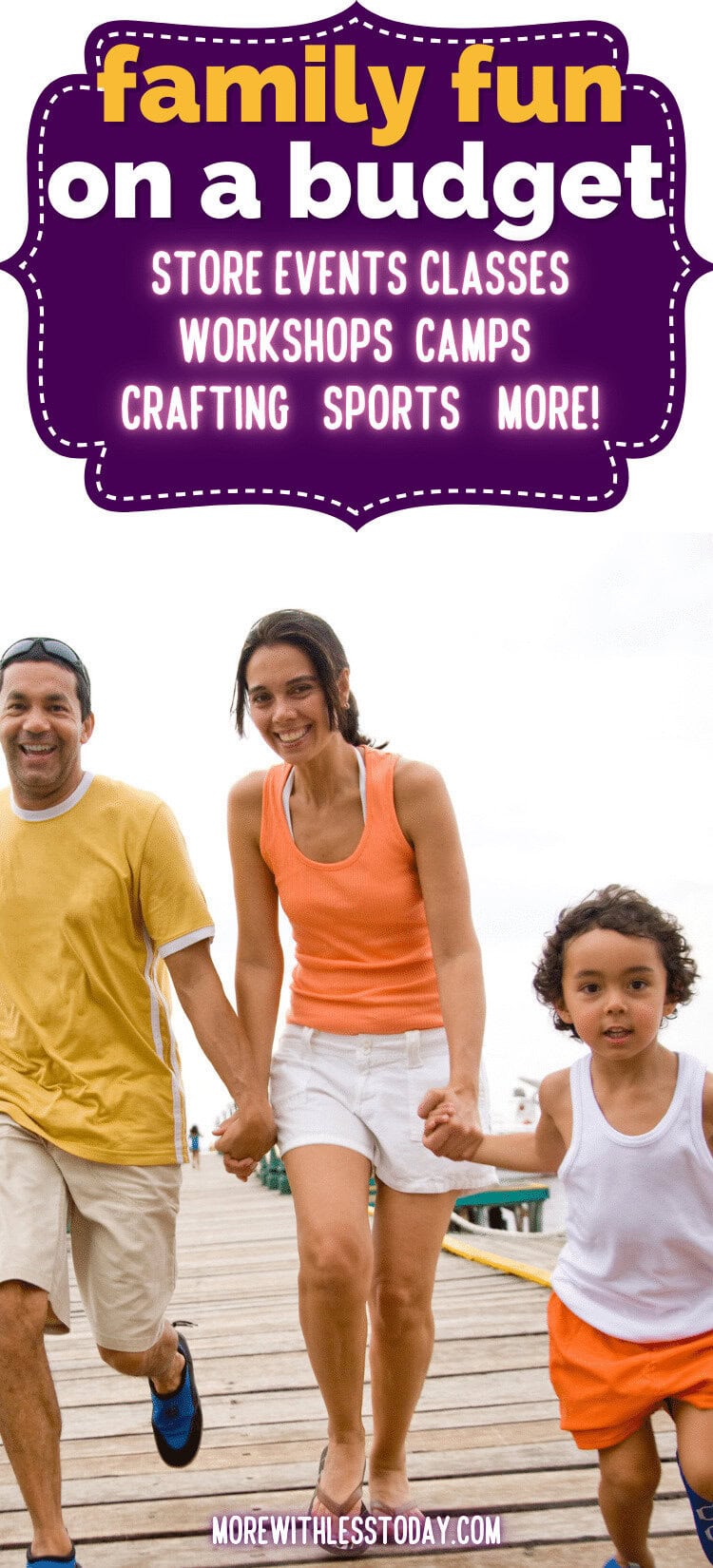 family having fun, holding hands, running
