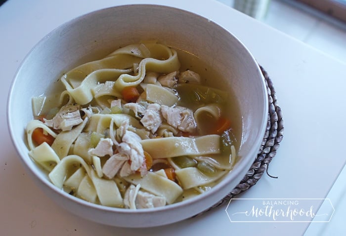 Instant Pot Chicken Noodle Soup by- Balancing Motherhood