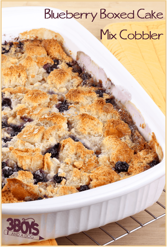 Blueberry Cake Mix Cobbler