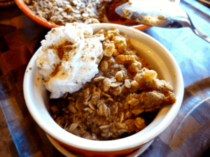Pumpkin Cobbler with Brown Butter Streusel