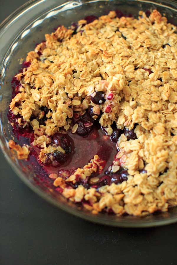 Coconut Oil Blueberry Crisp Crumble