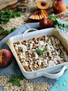 Gluten-Free Peach Cobbler Bars – Vegan