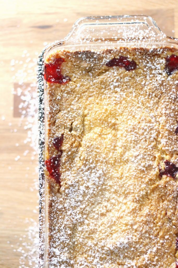 Three Ingredient Raspberry Cobbler