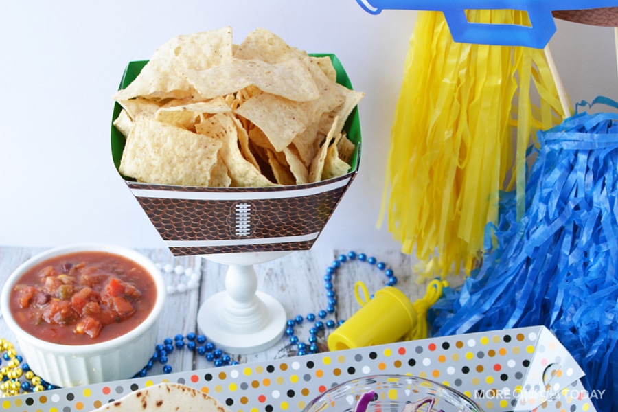 chips and salsa for a sports themed party