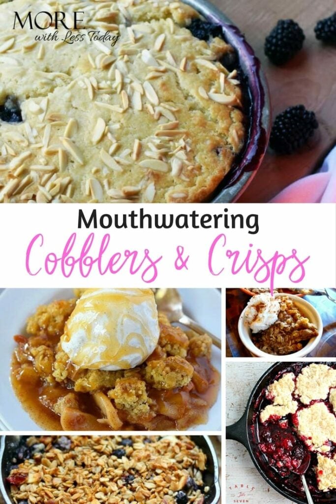Cobblers and Crisps - Easy Recipes That Make You Look Like a Pastry Chef! You can swap out the fruits if you would like and make them with your favorite fruit or with what is in season. We found gluten-free and vegan options too.