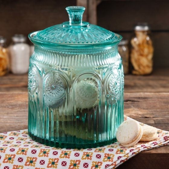 Turquoise Adeline Cookie Jar Pioneer Woman at Walmart