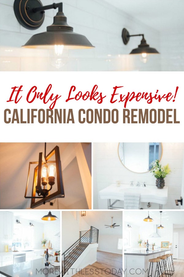 On Trend Lighting Fixtures for a California Condo Remodel - the Sources Will Surprise You! If you are remodeling a kitchen on a budget, this magazine-worthy redo will inspire you. #decor #kitchenremodel #affiliatelinks