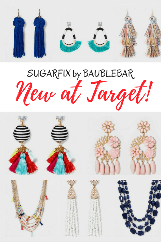 Sugarfix by Baublebar New at Target - More Affordable Statement Earrings. Target has a new line of jewelry called SUGARFIX by BaubleBar. In addition to their statement earrings, you'll also find great necklaces and chokers too. Sugarfix by BaubleBar will get your outfit accessorized perfectly!