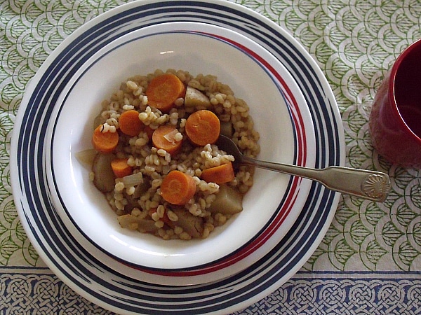 Slow Cooker Vegan Barley Stew  by Mama Like To Cook