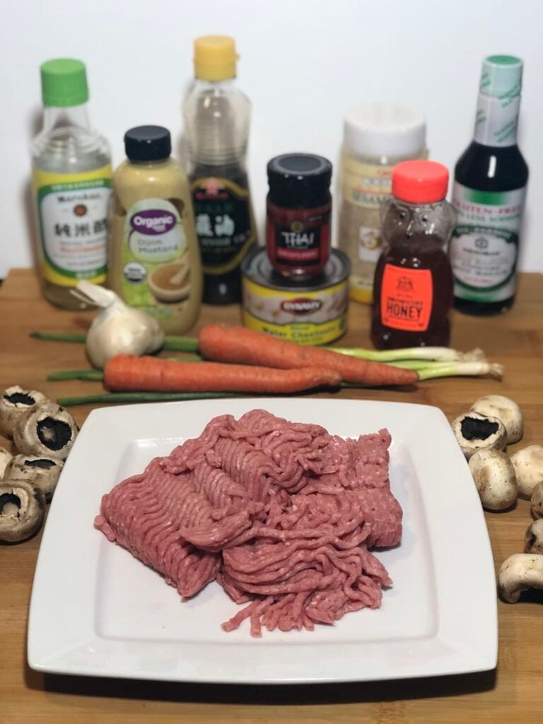 Ingredients for Turkey or Chicken Lettuce Wraps
