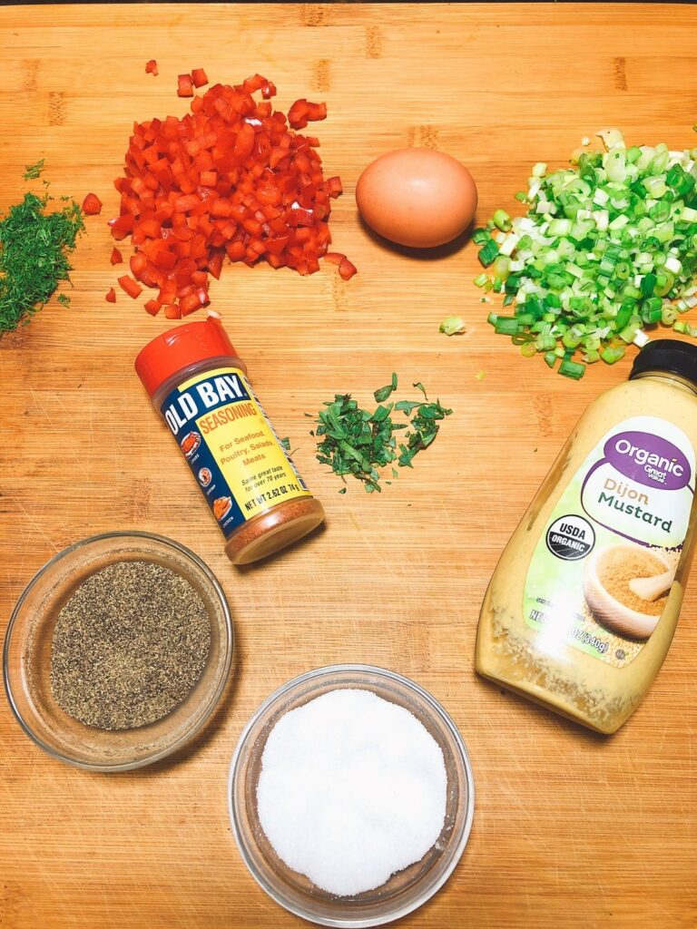 Ingredients for Gluten Free Crab Cakes