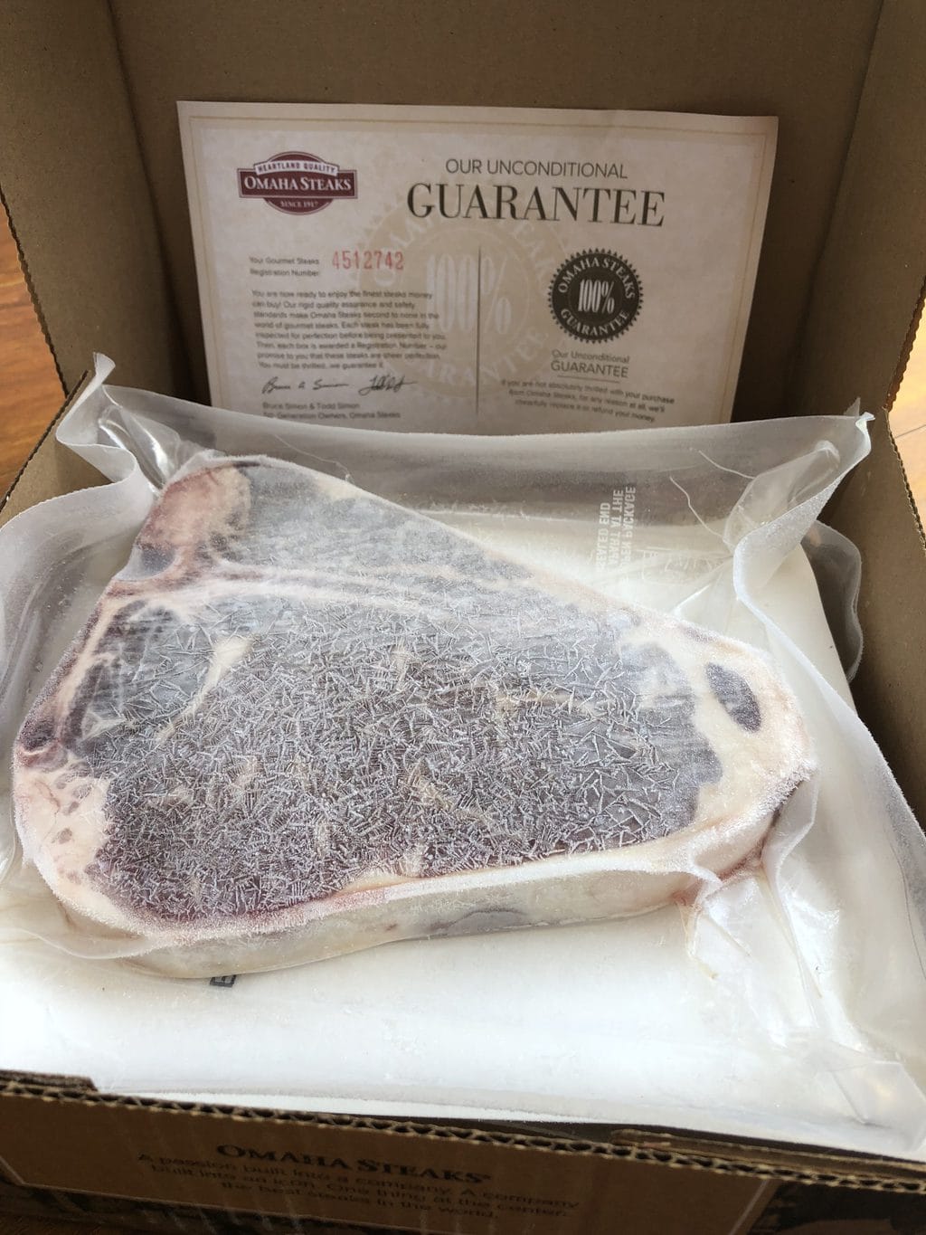 Omaha Steaks guarantee
