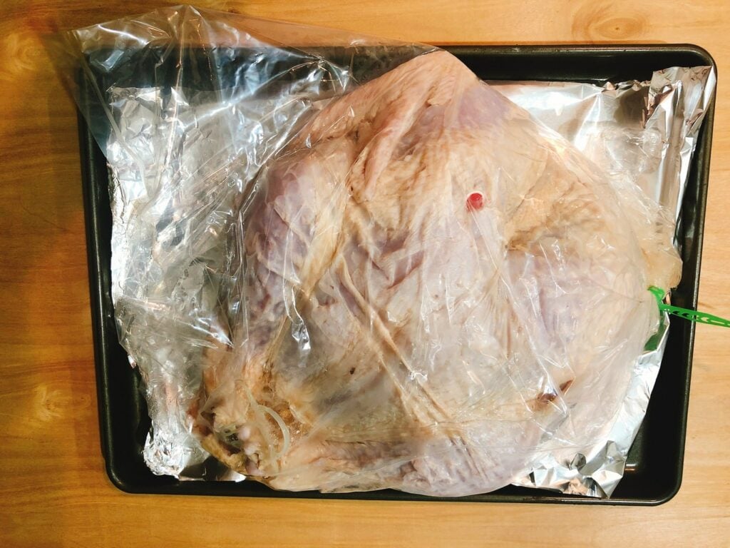 Omaha Steaks Thanksgiving turkey in baking bag